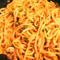 ひととせ305's cooksnap of when they made 簡単ツナ焼きうどん☆.