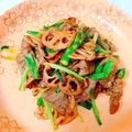 シマシマリス's cooksnap of when they made 味が濃い～牛肉とれんこんの旨甘辛.