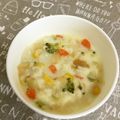 ☆こまっと☆'s cooksnap of when they made …　野菜入りパンがゆ　….