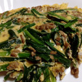 レオミウ's cooksnap of when they made 挽肉とニラの卵とじ.