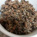 curisupin's cooksnap of when they made レバーシラスゴマしっとりそぼろ離乳食にも.