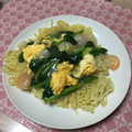 亜久里's cooksnap of when they made エビと小松菜ふんわり卵炒め♡彩りあんかけ.