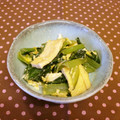龍青空ママ's cooksnap of when they made 小松菜と油揚げの卵とじ.