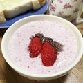 ☆あいちゃん's cooksnap of when they made 小腹に♪チアシードといちごのスムージー.