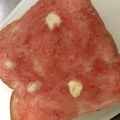 V666's cooksnap of when they made クリームチーズとイチゴジャムのトースト.