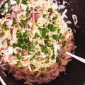 キムチマヨ's cooksnap of when they made 麺つゆでツナの和風クリームパスタ.