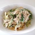 Aya_Dayo's cooksnap of when they made ツナと水菜のクリームパスタ.