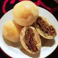 Machi46's cooksnap of when they made HM○まーるい焼きそばパン○.