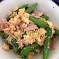 yanagamo's cooksnap of when they made スナップえんどうのたまご炒め.