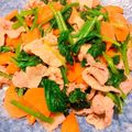 Rinakichi9's cooksnap of when they made 豚肉と野菜のごま香る韓国風ちょい辛炒め.
