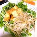 クック0T33LW☆'s cooksnap of when they made 水菜と厚揚げのサラダ＊ゆず醤油ダレで.