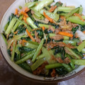 amadokoro's cooksnap of when they made ツナ缶の油捨てないで！小松菜と人参炒め♪.
