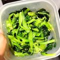 ちんゆき's cooksnap of when they made やみつき！小松菜ワサビ海苔のおひたし.
