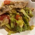 mamasann's cooksnap of when they made ベジ♪春キャベツとさっぱりトマトの肉炒め.