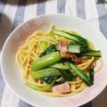 えりりんちゃん♡'s cooksnap of when they made 小松菜とベーコンの和パスタ☆柚子胡椒風味.