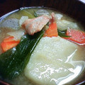 watyami's cooksnap of when they made 田舎風～すいとん入り豚汁.
