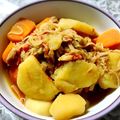 earth。's cooksnap of when they made じゃがいもとツナ・かに蒲鉾の煮物♪.