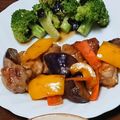 美味介's cooksnap of when they made 鶏と野菜のバルサミコあん.