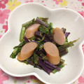 ぽぽきゅ's cooksnap of when they made ☆カブの葉とウインナーのバター炒め☆.