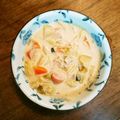 yukidora21's cooksnap of when they made 食べるスープシーチキンでクラムチャウダー.