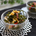 まろんかふぇ's cooksnap of when they made 炒り卵と茎わかめ（切り昆布）の甘酢サラダ.