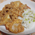 たらこ定食's cooksnap of when they made 簡単！トロトロ♪かぶと豚こまの卵とじ丼.