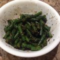 ねおみ's cooksnap of when they made 簡単★甘めが美味しいいんげんの黒ごま和え.