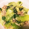 クックpu's cooksnap of when they made チンゲン菜と豚肉の卵炒め.