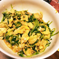 さとあり！'s cooksnap of when they made みょうたまー豆苗のふわとろ卵炒めー.