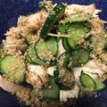 はちよ105's cooksnap of when they made 生姜たっぷりで、キュウリとささみの酢の物.