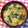 クックN40D7B☆'s cooksnap of when they made 白菜・小松菜たっぷりな味噌汁.