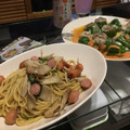 クックSB1SRZ☆'s cooksnap of when they made ウインナーとほうれん草の和風パスタ.
