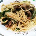 ホソニャン's cooksnap of when they made 味付牛肉とほうれん草の和風パスタ.