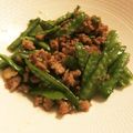 クックVSRB8Y☆'s cooksnap of when they made 絹さやと豚ひき肉のピリ辛炒め.