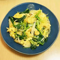 ピーナッツ子♪'s cooksnap of when they made 新玉ねぎと小松菜の卵とじ.