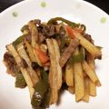 ぽりっくま's cooksnap of when they made じゃが芋とピーマンの肉炒め.