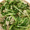 山下製麺's cooksnap of when they made 水菜と豚のちょい塩炒め.
