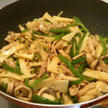 chou*'s cooksnap of when they made 淡竹とピーマンと豚肉の細切り炒め.