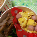tikariri's cooksnap of when they made 超簡単！魚肉ソーセージとたまごの炒め物.