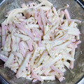 唯斗mama's cooksnap of when they made 大根とかまぼこのわさマヨサラダ.