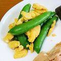 ✾そら✾'s cooksnap of when they made スナップエンドウと卵の炒め物.
