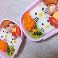 クックUOCXO1☆'s cooksnap of when they made ＊キャラ弁＊キティちゃんおにぎり.