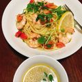 ❤ともよ❤'s cooksnap of when they made 大葉で⑅ジェノベーゼパスタ.