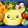 パパチとママチ's cooksnap of when they made キャラ弁☆おにぎり２６・ピカチュウ.