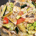 metabo3号's cooksnap of when they made 鮭と夏野菜のジェノベーゼ風♪.