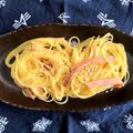 hkr's cooksnap of when they made 最強卵かけパスタ〜カルボナーラ風〜.