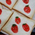 はゆしお's cooksnap of when they made いちごトースト♡トーストアート.
