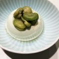 asuuumomo's cooksnap of when they made そら豆＆旨塩＆オリーブ油☆冷奴豆腐.