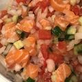 かつぞう☆'s cooksnap of when they made 超簡単！野菜たっぷりサーモンのロミロミ！.