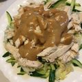 クックRJJ7XY☆'s cooksnap of when they made 絶品！ピーナッツだれの棒々鶏サラダ！.